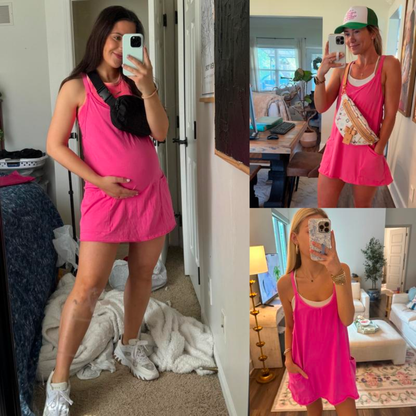 Comfort Mini Dress with Built-In Shorts & Pockets