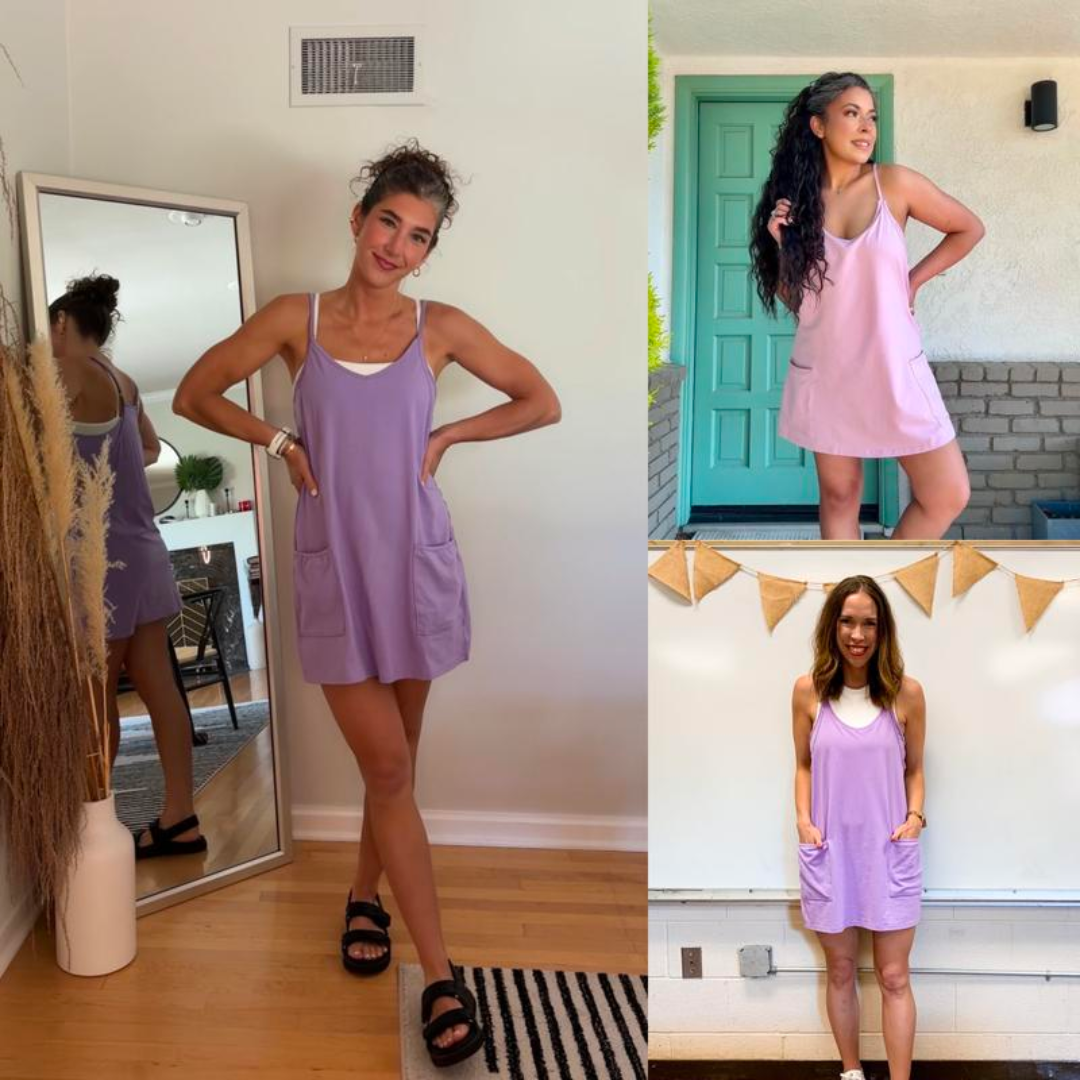 Comfort Mini Dress with Built-In Shorts & Pockets